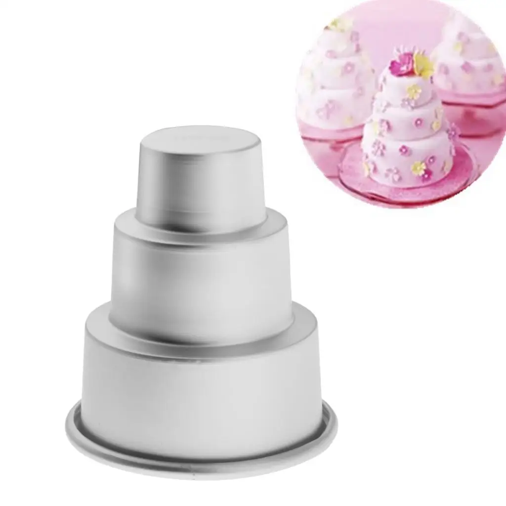 Non Stick Mini 3 Layer Bread Mold Home Made Toast Cake Baking Tool Tray Bakeware - Aluminum Alloy