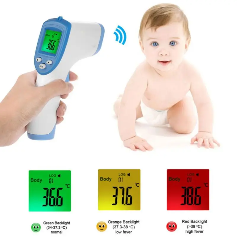 

Infrared Forehead Thermometer for Adult Baby Body Non-Contact Thermometer C/F 63HF