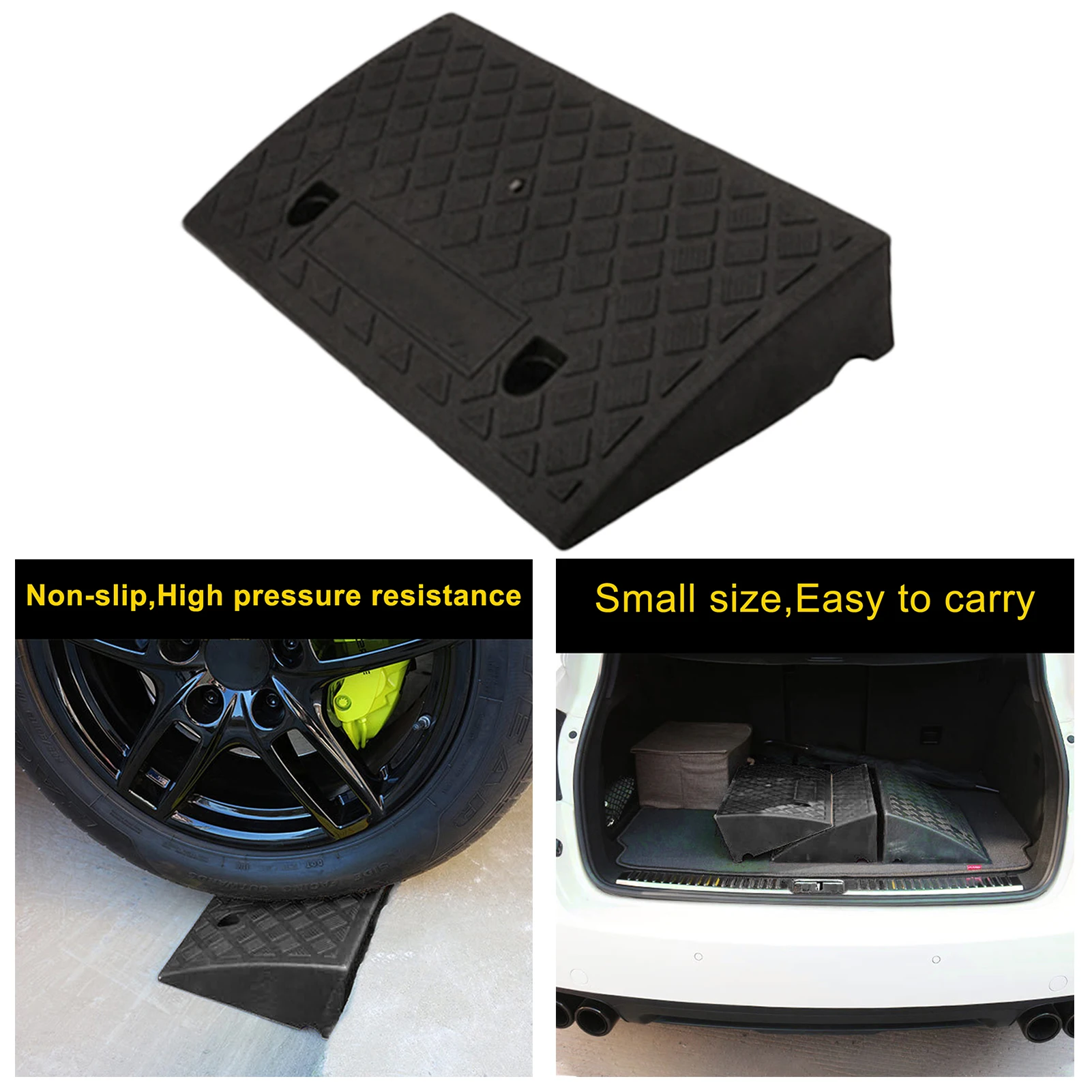 High-strength Hard Plastic Threshold Ramp Mat Lightweight Portable Small Convenient Ramp Mat