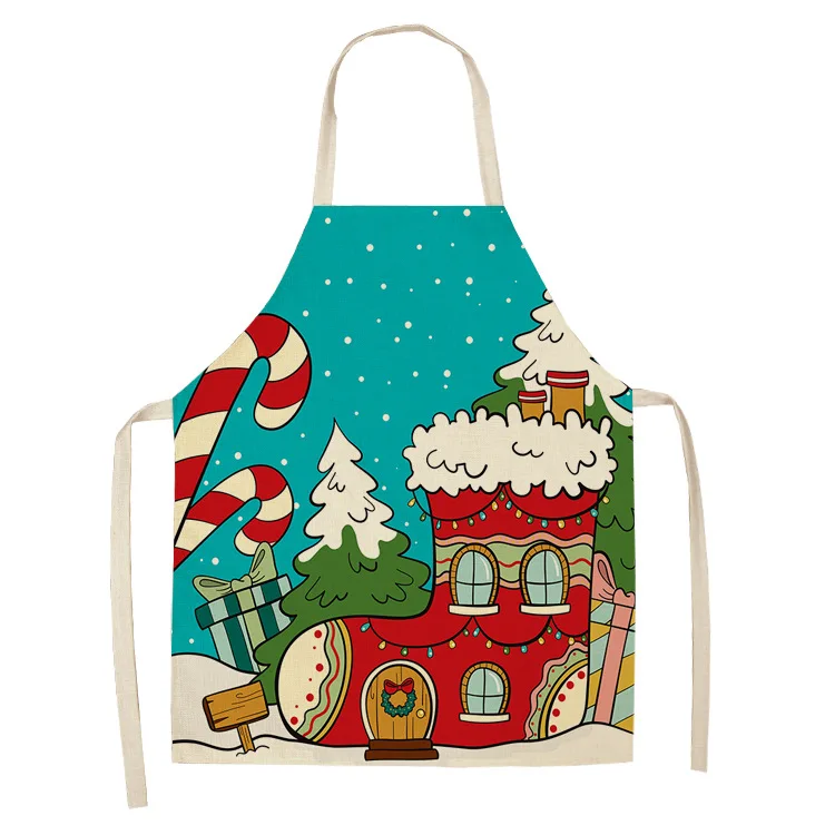 1 Pcs Christmas Kitchen Aprons for Woman Xmas Decoration Aprons for Kids Adults Women Men Dinner Party Cooking Apron