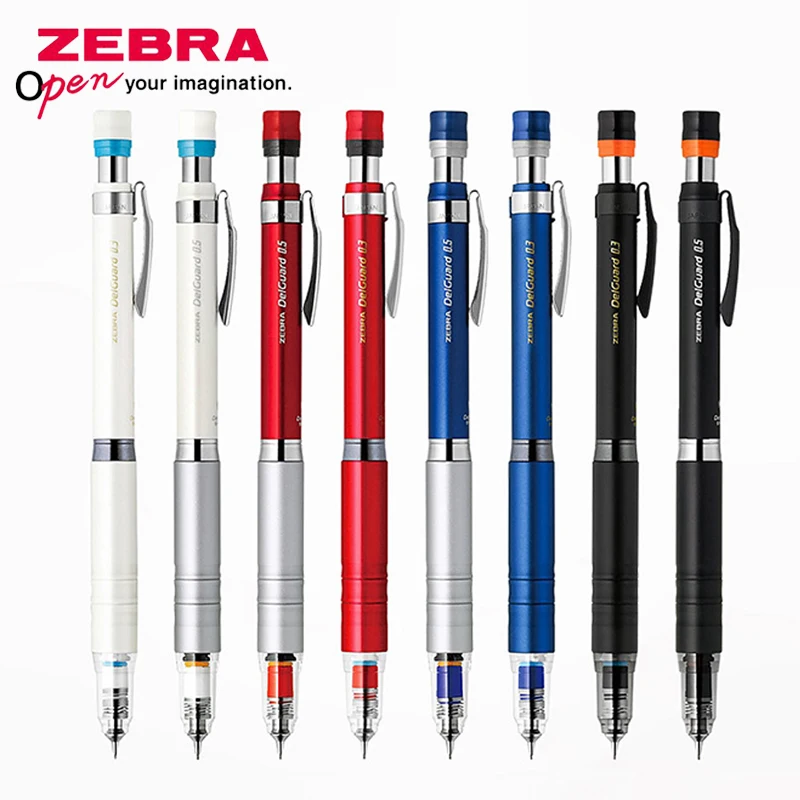 1 шт. японский механический карандаш ZEBRA DelGuard MA86 карандаш для активности металлический стержень низкий центр тяжести предотвращает разрыв свинца 0,3/0,5 мм