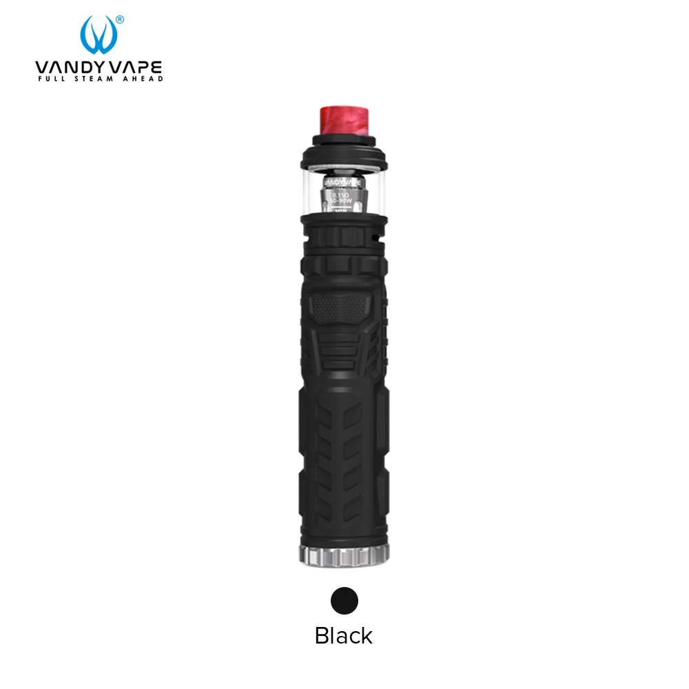 Оригинальная ручка Vandy Vape Trident, набор с 2/3 мл, бак Trident, 0.15ohm, сетчатая катушка, IP67, водонепроницаемый набор Trident, электронная сигарета - Цвет: Black