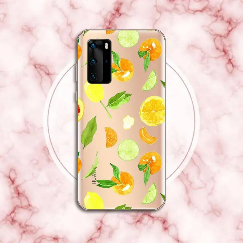 lemon fruit yellow Phone Case Transparent for Xiaomi Redmi note 10 t 8 9 pro lite 11 Huawei P honor 8 10i 20 30 40 smart 2019 xiaomi leather case glass Cases For Xiaomi