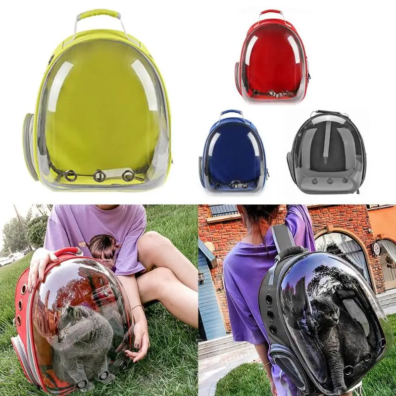 Portable Cat Bag Pet Carrier Bag Transparent Capsule Breathable Travel Parrot Cat Dog Bird Backpack Kitten Carrying Cages