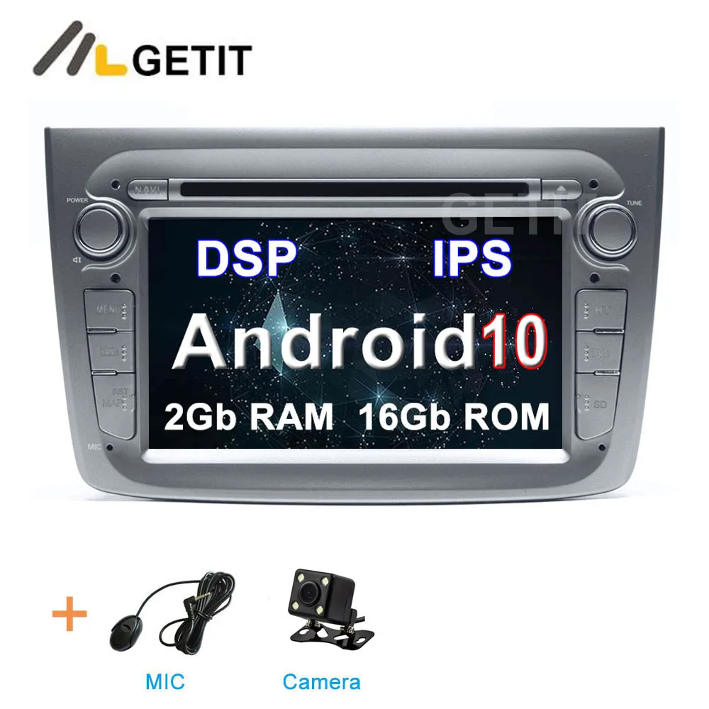 Android 10,0 Автомобильный мультимедийный радио gps DVD стерео для Alfa Romeo Mito canbus wifi bluetooth - Цвет: 2G CAMERA-DSP