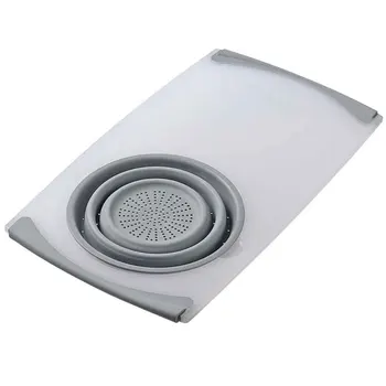

Multifunction 3 In 1 Kitchen Plastic Chopping Board Detachable Folding Drain Sink Cutting Filter With Storage Basket For Kitchen