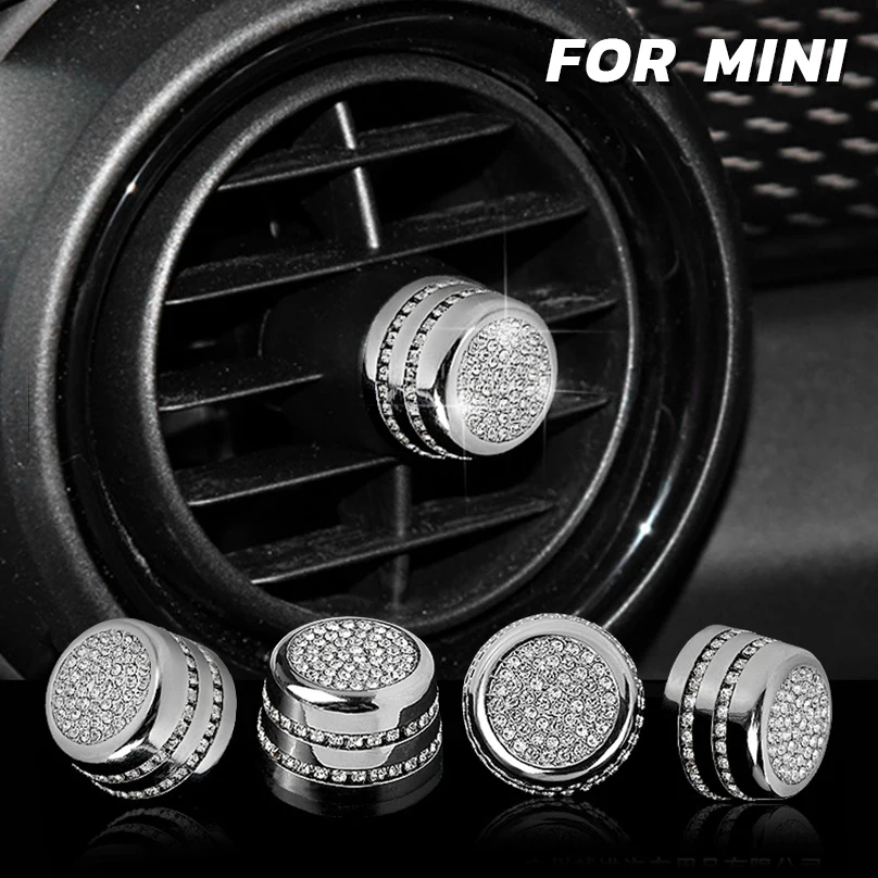 Для Mini Cooper, Countryman, F60 алмаз Кондиционер Vent украшения Стикеры выходного отверстия автомобильного кондиционера, крышка