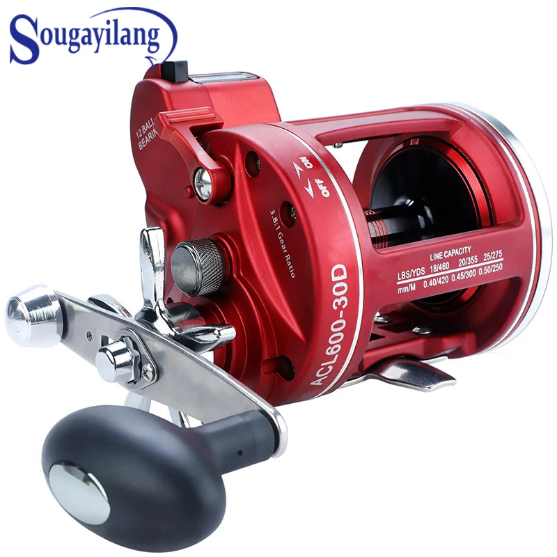 

Sougayilang High Strong Trolling Fishing Reel Saltwater Sea Pesca Bait Casting Fishing Reels Trolling Reel Max Drag 28kg