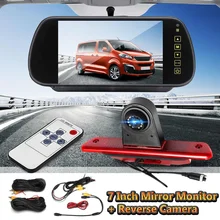 Cámara de luz de freno de coche, Monitor de espejo retrovisor con vista trasera de 7 pulgadas para Peugeot Expert, Citroen, Toyota
