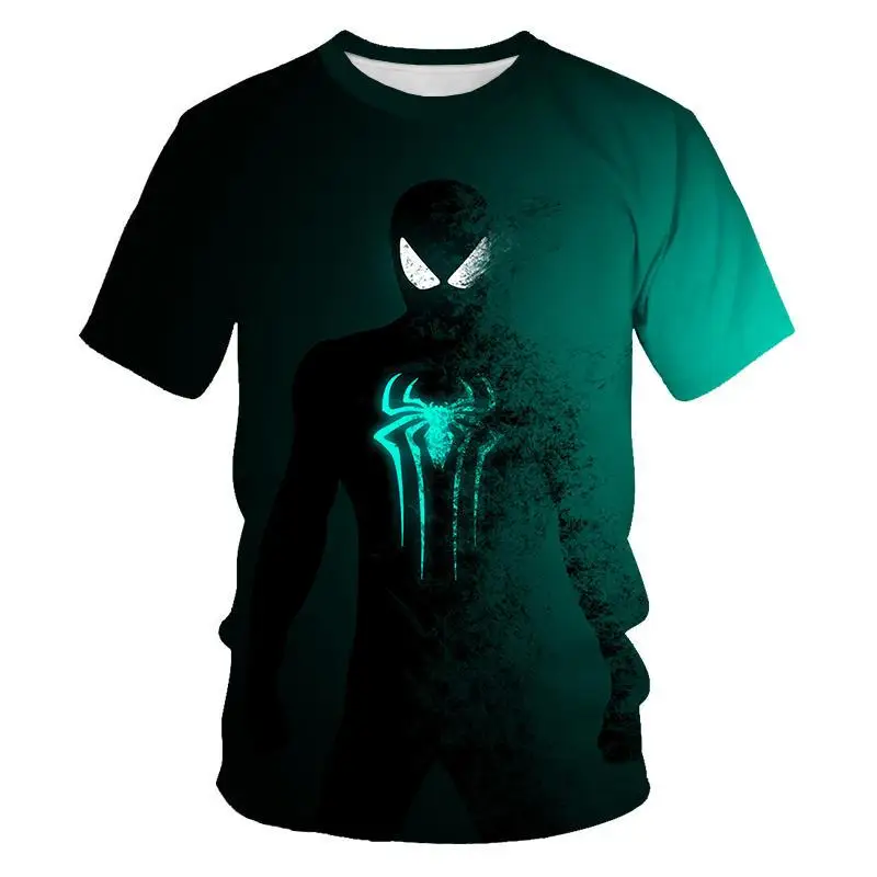 nueva pelcula Человек-паук 3D impresin camiseta nio camisa fresca camiseta ropa para nios corto manga