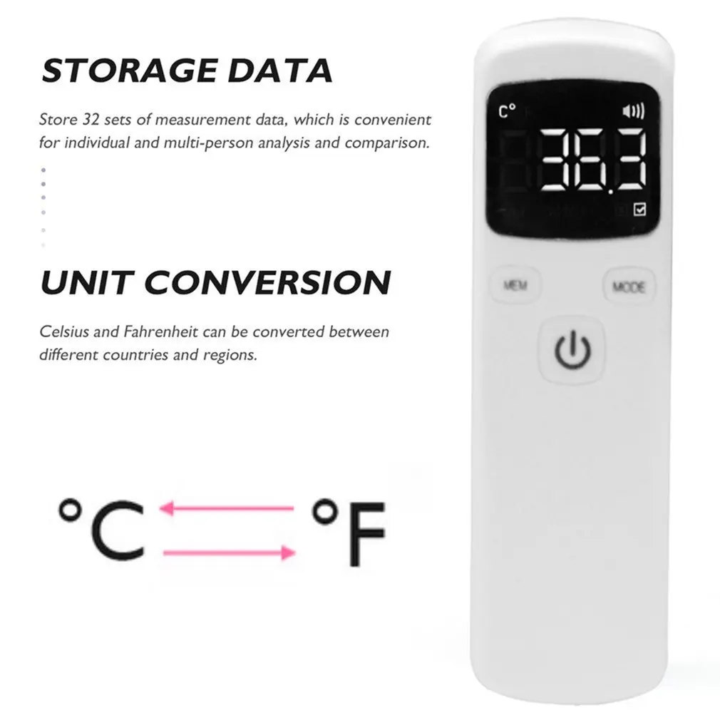 Forehead Non Contact Infrared Body Thermometer Abs For Adults And Children With Lcd Display Digital Laser Temperature Tool 1set Instrument Parts Accessories Aliexpress