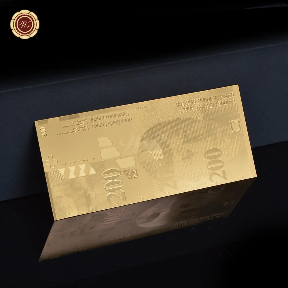 Svizzera Banconota Placcata Oro/Argento Swissfranc Denaro Finto Banconota Commemorativa Nota Souvenir Regalo Aziendale Per La Raccolta