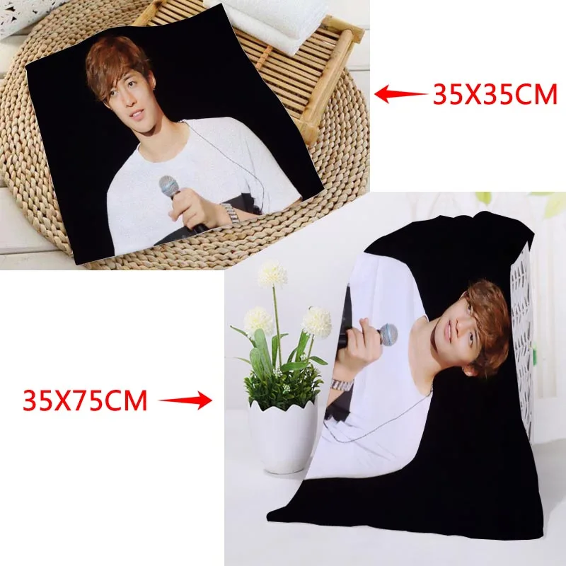 35x35 см, 35x75 см полотенца на заказ KPOP Ким Хюн Чжун печатные квадратные полотенца микрофибра Абсорбирующая сушка банные полотенца мочалка