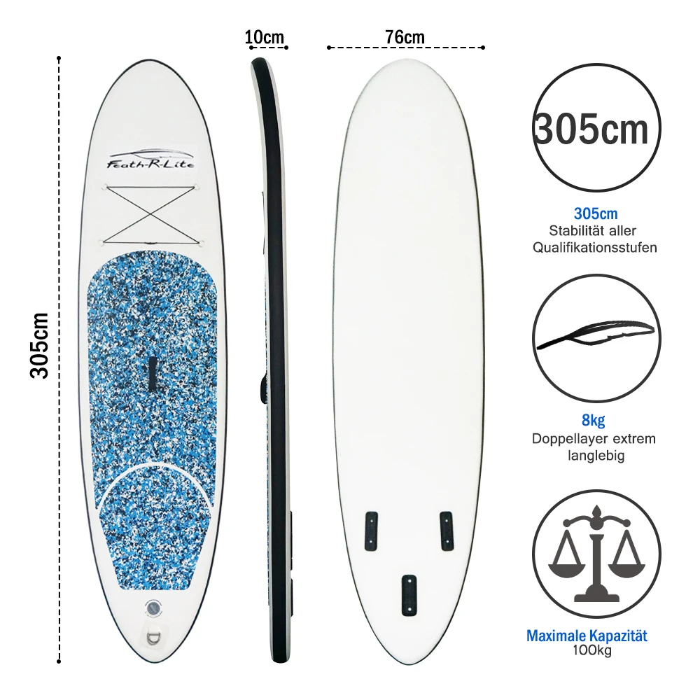 Funwater все круглые весла доска 1" Длина 30" Ширина " толстый надувной Sup с регулируемым веслом, ISUP путешествия рюкзак, поводок