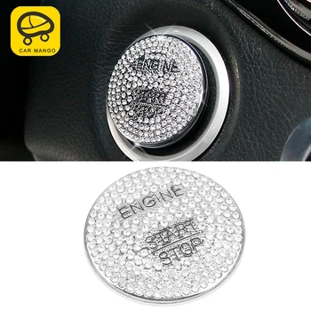

CarManGo for Mercedes Benz GLC C Class W205 2016-2019 Auto Car Rhinestone Start Stop Button Frame Trim Cover Sticker Accessories