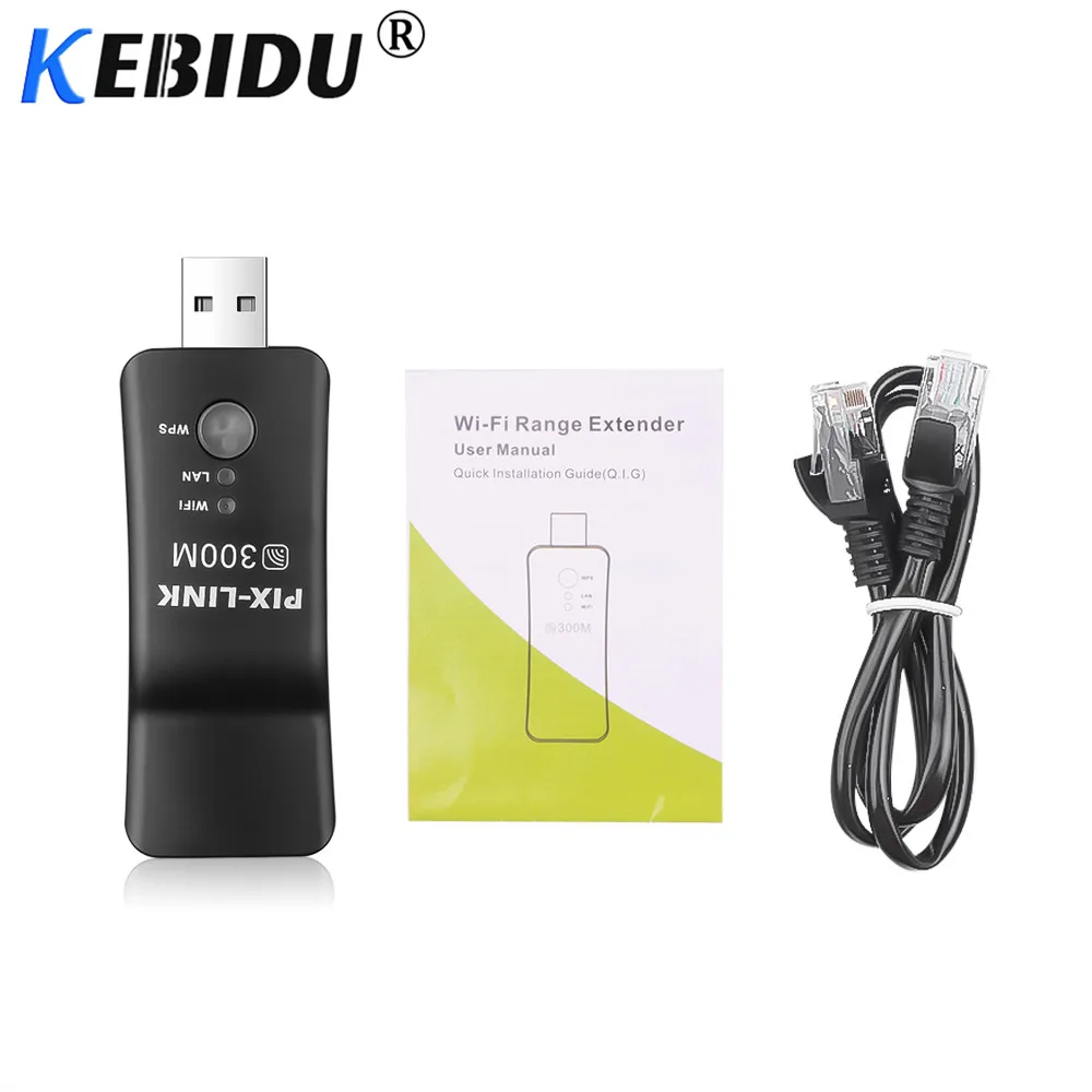 Универсальный беспроводной Смарт ТВ адаптер KEBIDU 300Mpbs с USB Wi Fi палочки сетевой