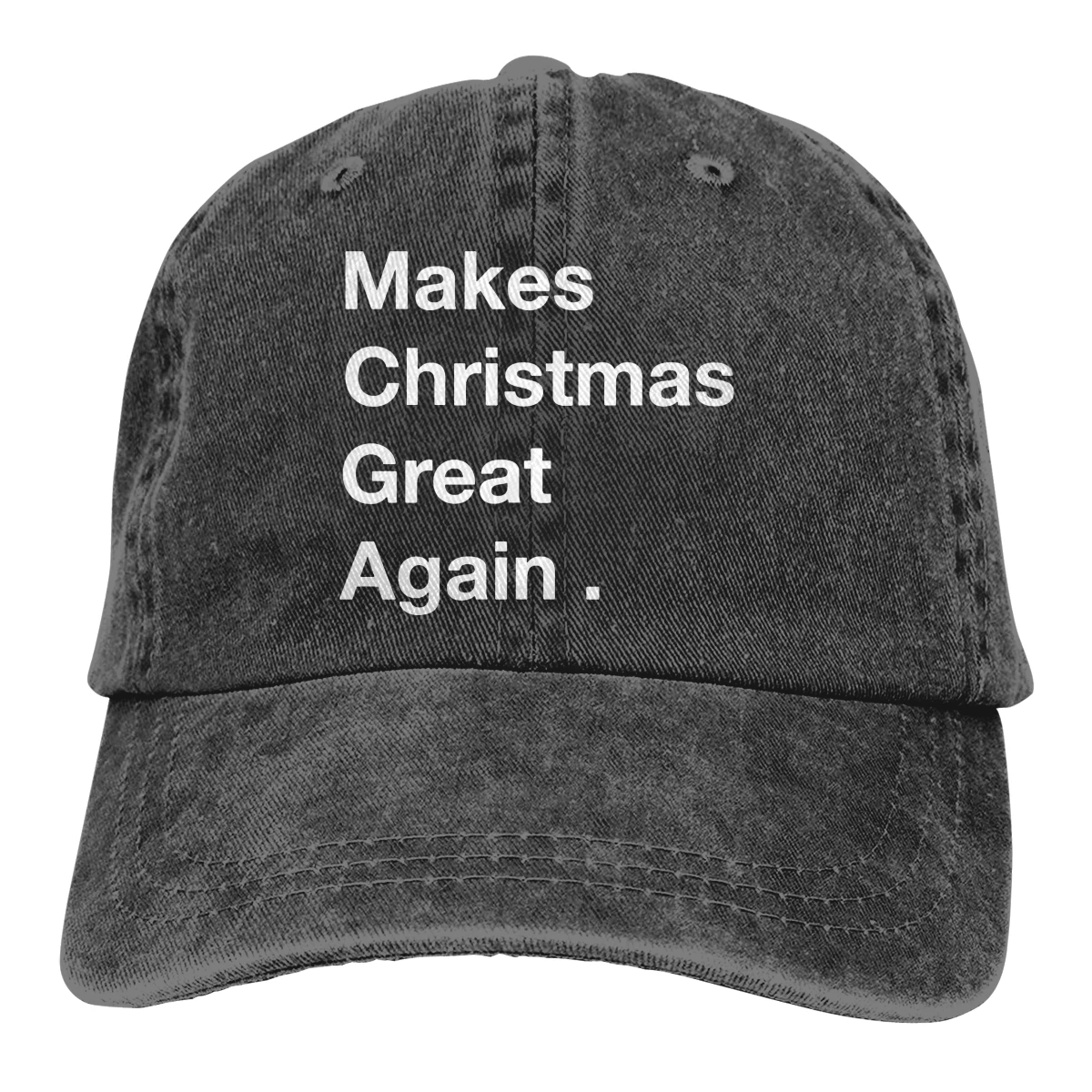 Make Christmas Great agne Casquette Черная мужская и женская джинсовая бейсболка с ремешком Регулируемая Кепка для гольфа
