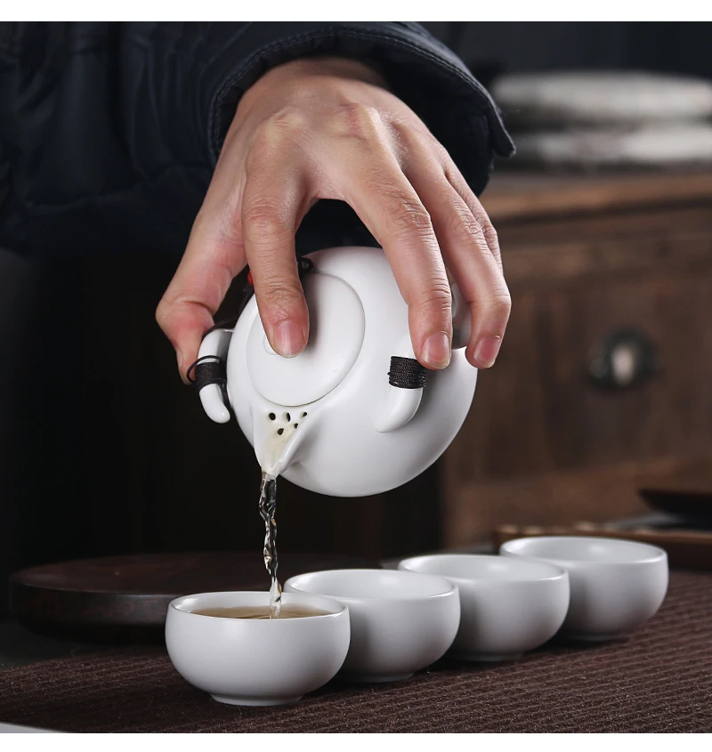 Traditional Chinese Kung fu tea set Porcelain Creative Modern Office Home decoration accessories Ceramic tea pot set