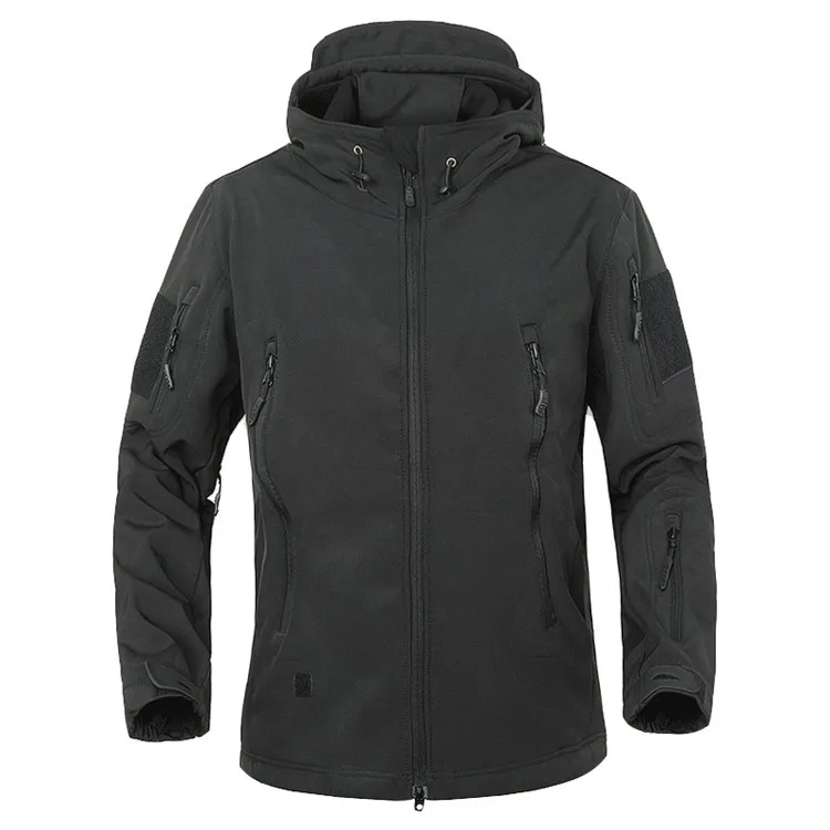 Уличная водонепроницаемая куртка, ветровка, лыжное пальто, для пешего туризма, дождя, кемпинга, рыбалки, тактическая одежда для мужчин и женщин, SA-8 - Цвет: black