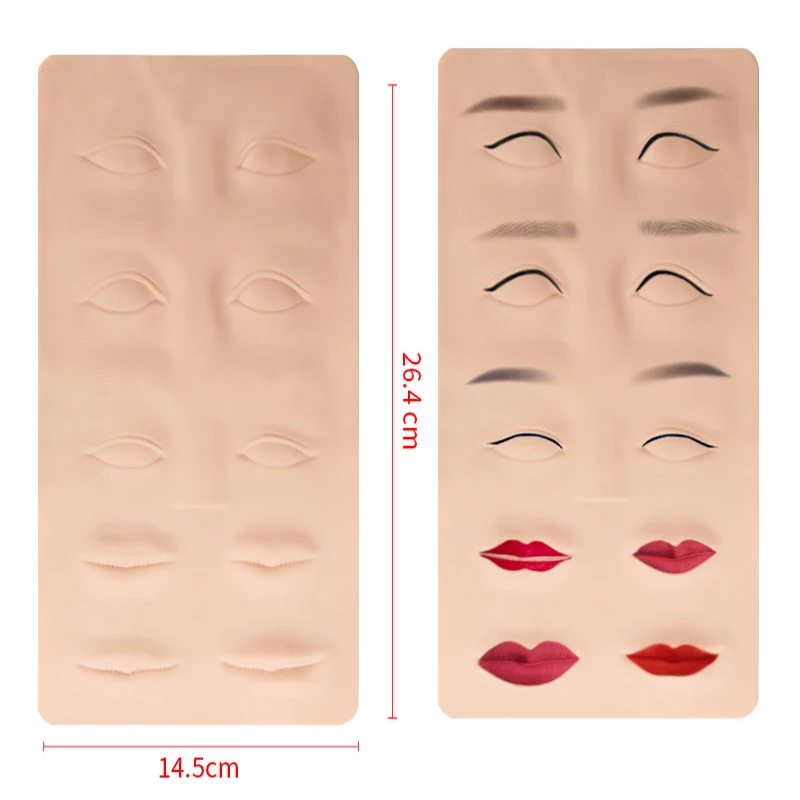 3D Brows and Lip 3D резиновая кожа для пму поддельная латексная кожа для перманентного макияжа Начинающий микроблейдинг тренер - Цвет: 3D Brows and Lip
