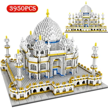 

City Construction Mini Bricks World Architecture Taj Mahal Palace Model 3950Pcs Diamond Building Blocks Toys Kid Gift