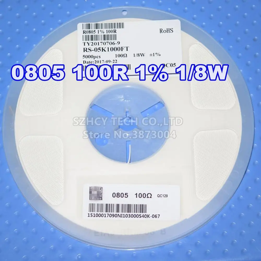 

5000Pcs 0805 100R 1% 1/8W RS-05K1000FT 2012 New and origianl