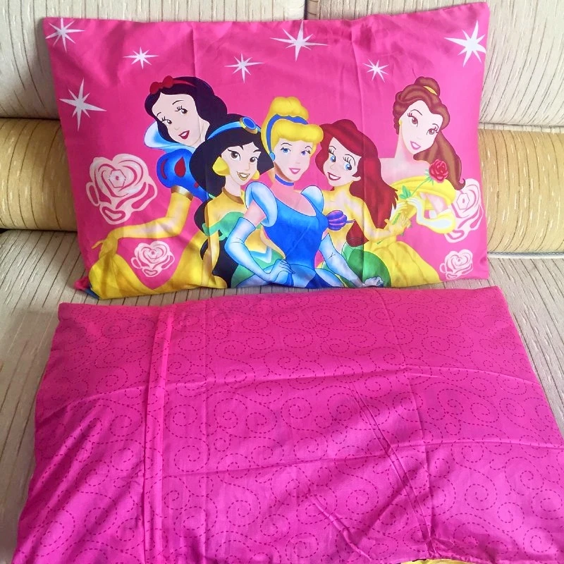 Disney New 100% Cotton Pillowcases 2Pcs Mc Queen Car 95 Frozen Mermaid Couple Pillow Cover Decorative PillowsCase 48x74cm