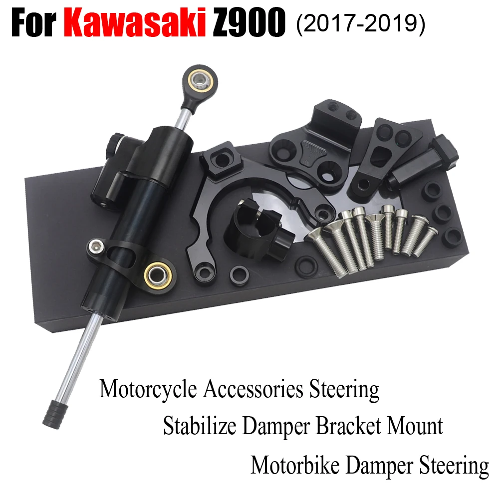 

Fast Shipping For KAWASAKI Z900 Z 900 2017 - 2021 Motorcycle accessories CNC Steering Damper Mounting Kit Stabilizer Adjustable