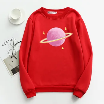 

Hoodies New Autumn Winter Female Sweatshirts Purple Wild Clothes Korean Tide Loose Red