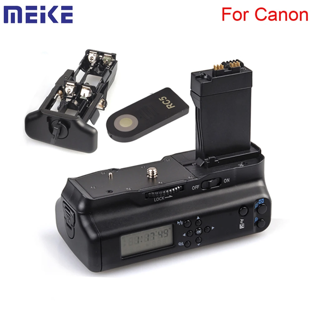 ЖК аккумулятор Meike держатель с пультом дистанционного управления для Canon EOS 550D 600D
