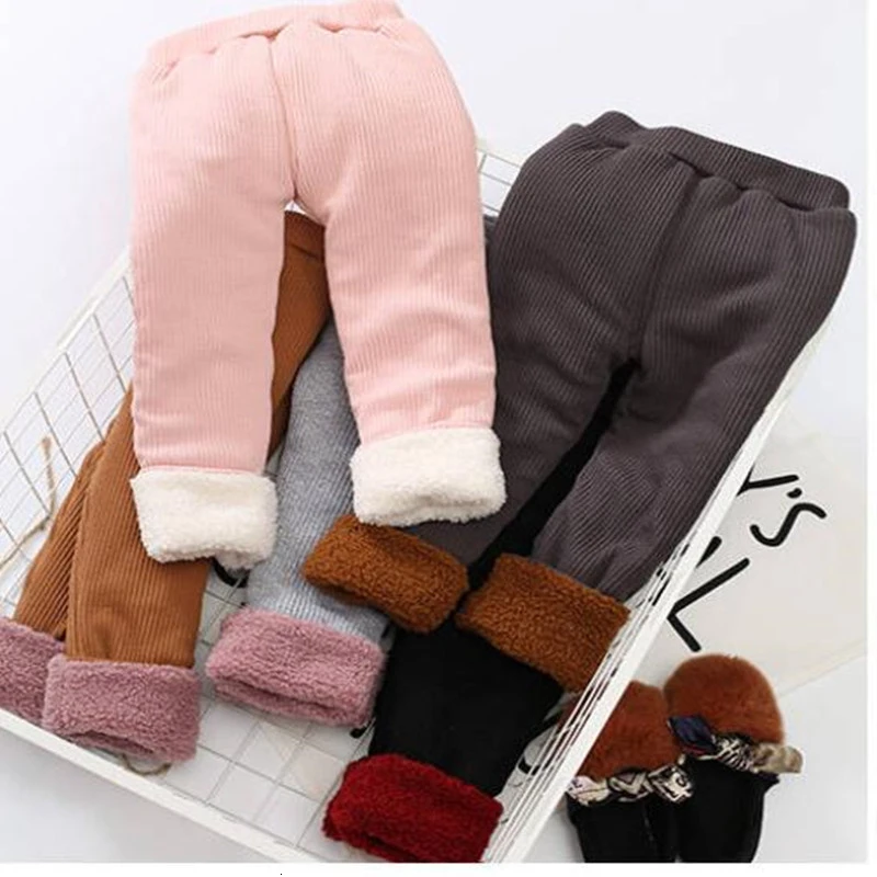 

Kids Girls Leggings Candy Thickened Velvet Children Kids Infant Baby Combed Cotton Spring Autumn Fall Winter For 1-2-3-4-5-6Y