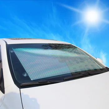 

Auto Retractable Car Windshield Sun Shade Curtain Anti-UV Block Sun Visor Silver
