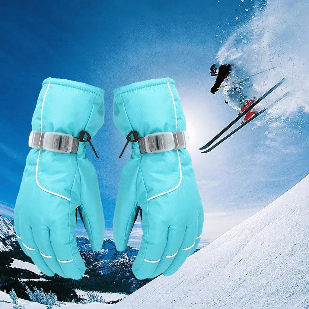 Профессиональная голова Всепогодная Водонепроницаемая теплая для лыжного спорта перчатки для мужчин и женщин зимние детские лыжные перчатки уличные водонепроницаемые# N