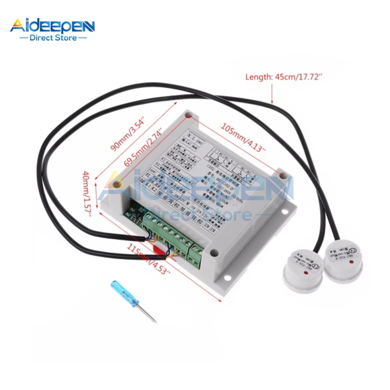 XKC-C352-2P High And Low Liquid Level Controller With 2 Non-contact Sensor Module Automatic Control Liquid Water Level Sensor liquid level sensor