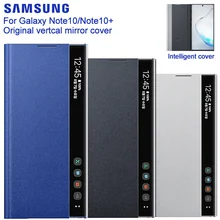Original samsung espelho capa clara vista caso do telefone para galaxy note 10 + note10 mais nota 10 5g nota x rouse fino caso da aleta