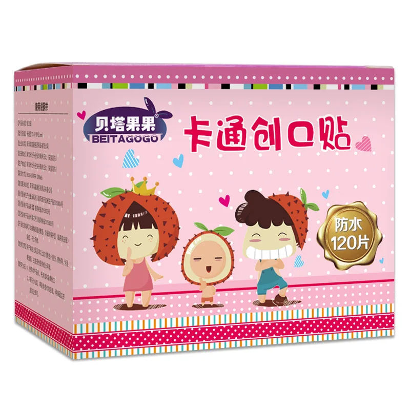 120PCS Band Aid Cartoon Bandage Waterproof Wound Adhesive Bandages Cute  Breathable First Aid Medical Treatment For Children