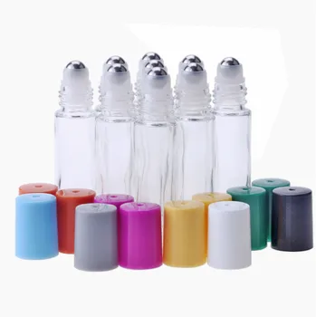 

200pcs 10ml Glass Roller Bottles Empty Clear With Roll On Empty Cosmetic Essential Oil Vial For Traveler With Glass Ball