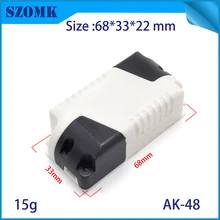 1 шт. продукт заказной abs пластиковый светодиодный блок поставки электронный контроллер Соединительный корпус 68*33*22