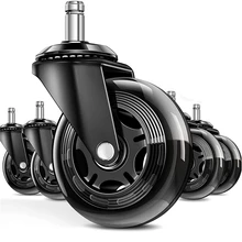 1/2/3/4/5pcs Office Chair Wheels Heavy Duty Casters Caster Wheels 3 Inch For Most of Computer Chairs Gaming Chairs Desk Chairs