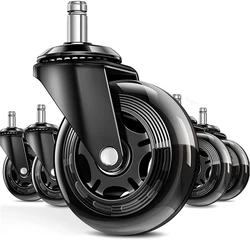 1/2/3/4/5pcs Office Chair Wheels Heavy Duty Casters Caster Wheels 3 Inch For Most of Computer Chairs Gaming Chairs Desk Chairs