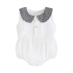 Body de princesse en coton pour bébé fille, vêtements d'été à fleurs mignonnes 