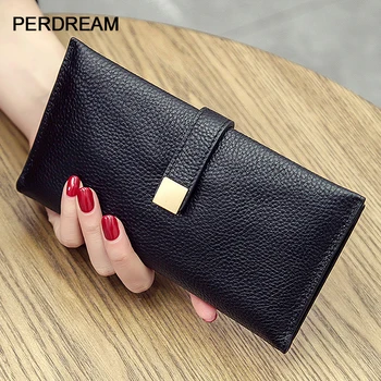 

New Korean version of the first layer of cowhide long women's wallet soft leather ultra-thin leather wallet simple and stylish
