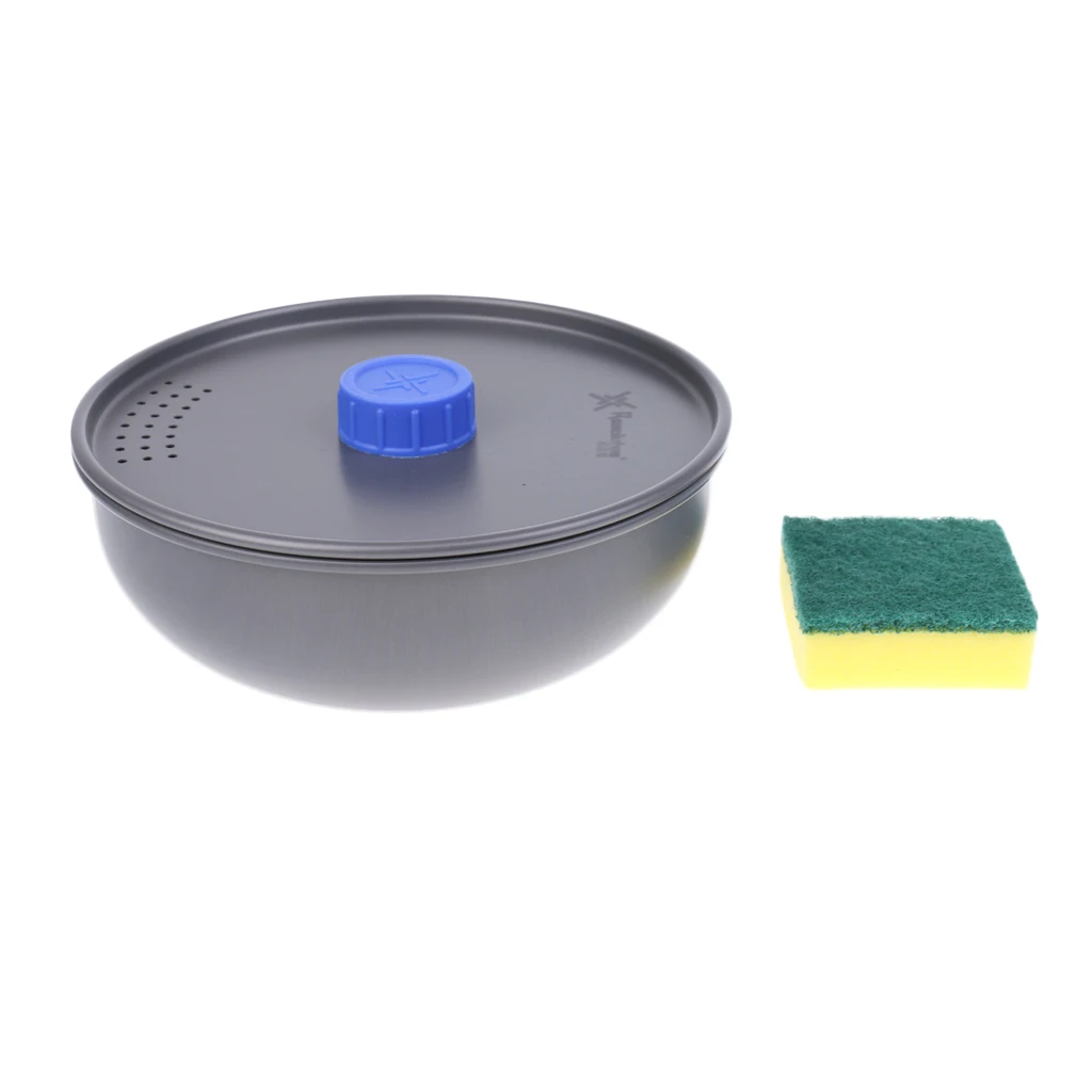 Hard Anodised Aluminum Frying Pan With Folding Handle Backpacking Cookware