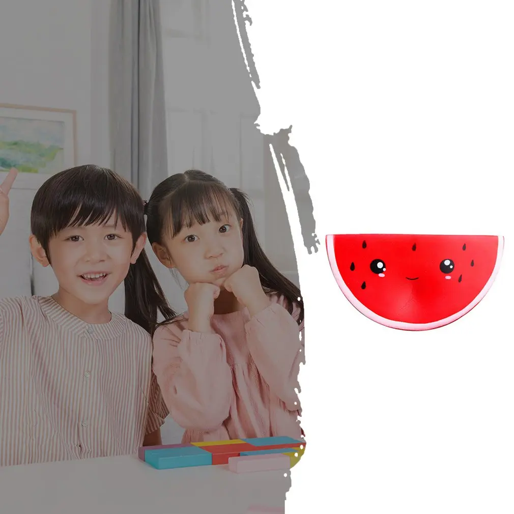 Игрушка арбуз с искусственным рисунком, украшение, медленно восстанавливающая декомпрессионная игрушка из пены, расслабляющая игрушка, образец торта