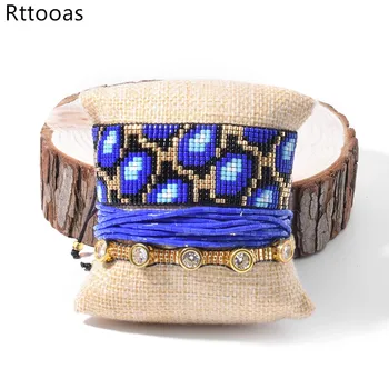 

Rttooas Tortoise Pattern Bracelet Miyuki Beaded Charm Bracelets For Women Pulseras Mujer 2020 Fashion Female Crystal Jewelry