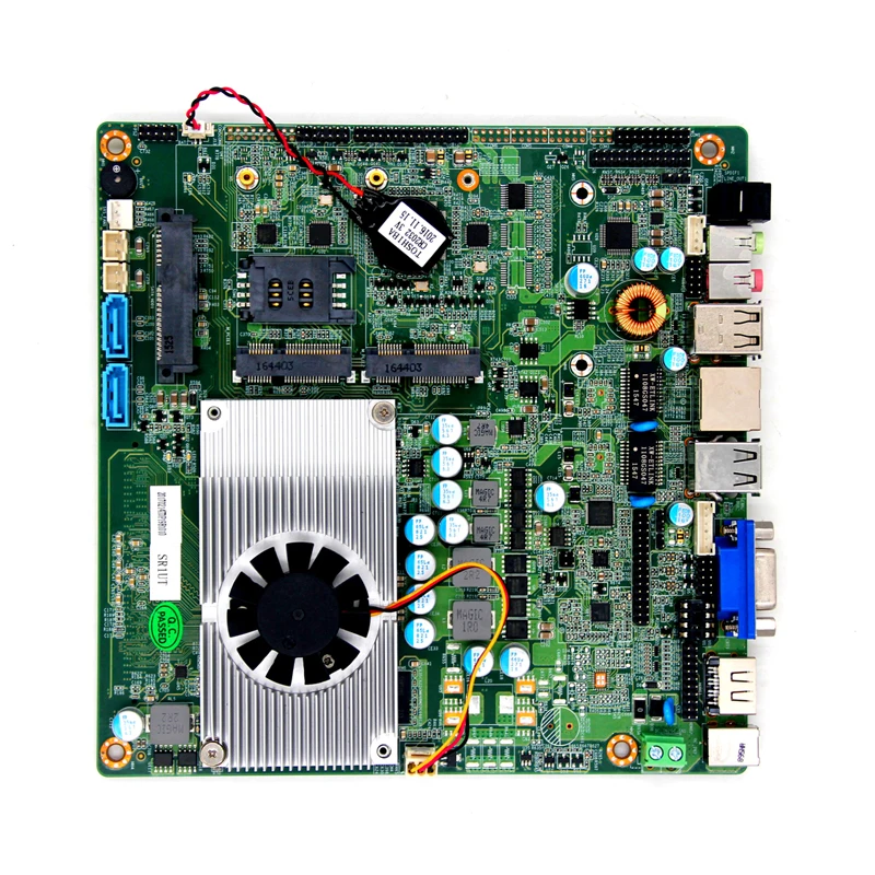 

J1900 processor mini itx motherboards 170 x 170 mm onboard 4G ddr3 lvds motherboard 6*com 1*lan single computer board