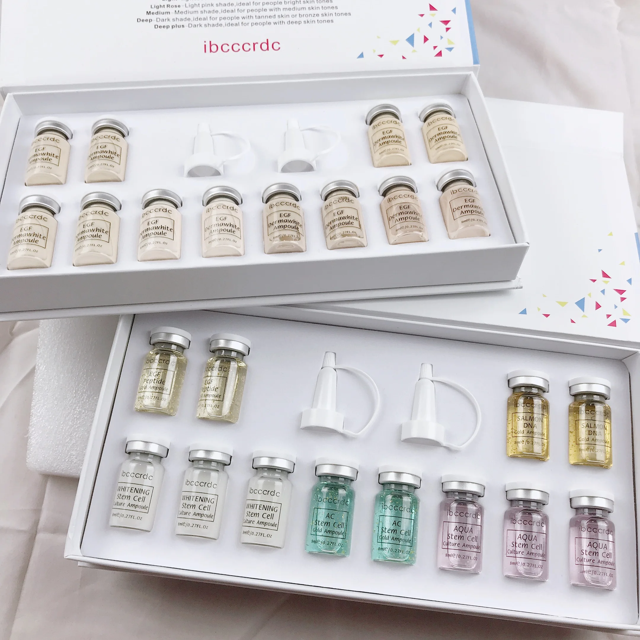 12 шт./кор. 8 мл BB крем светящийся микроиглы терапия ампулы Dermawhite сыворотка Booster Starter