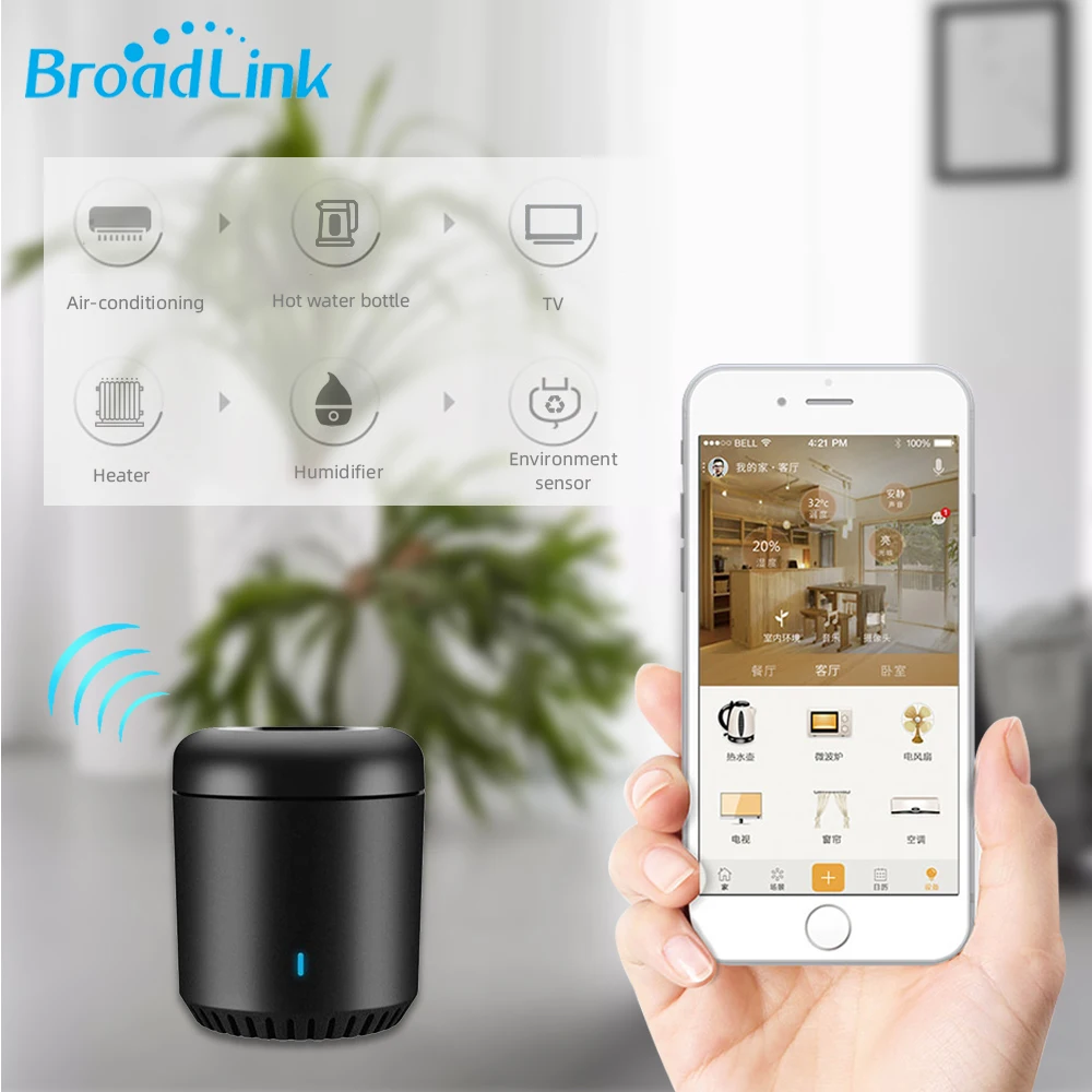 Broadlink RM MINI 3 MINI3 Black Bean Wifi IR пульт дистанционного управления Универсальный ТВ Кондиционер Smart/Google Home поддержка SONOFF мост