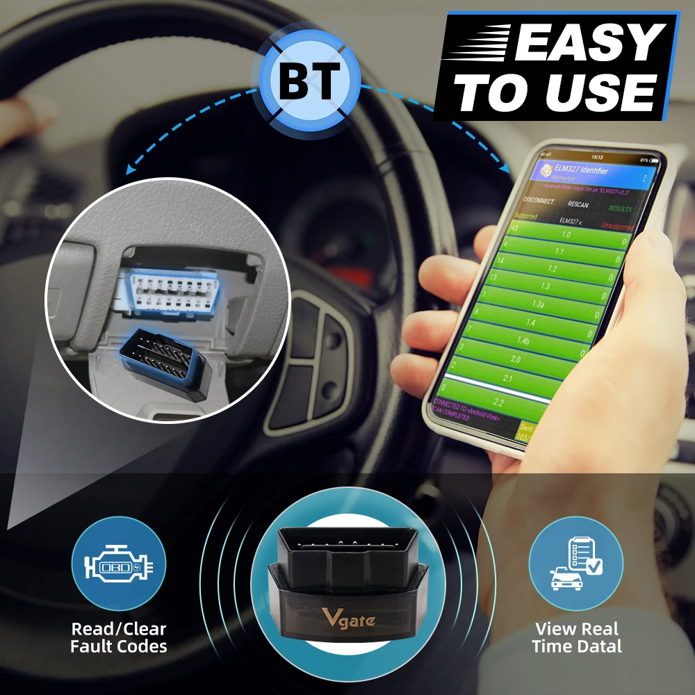 Vgate Vlinker MC V2.2 iCar Pro Bluetooth 4.0 WIFI OBD2 Scanner For Android IOS Auto Code Reader OBDII Tool PK V1.5 ELM327 5
