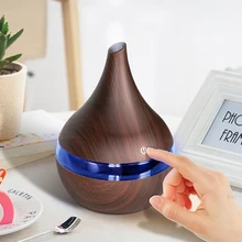 300ml usb umidificador de ar ultra-sônico elétrica aroma difusor de ar madeira óleo essencial aromaterapia fabricante névoa fria para casa